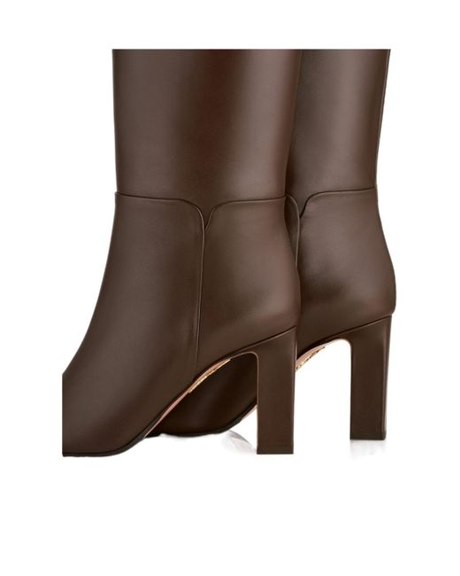 Aquazzura Brown Mid-Heeled Boots
