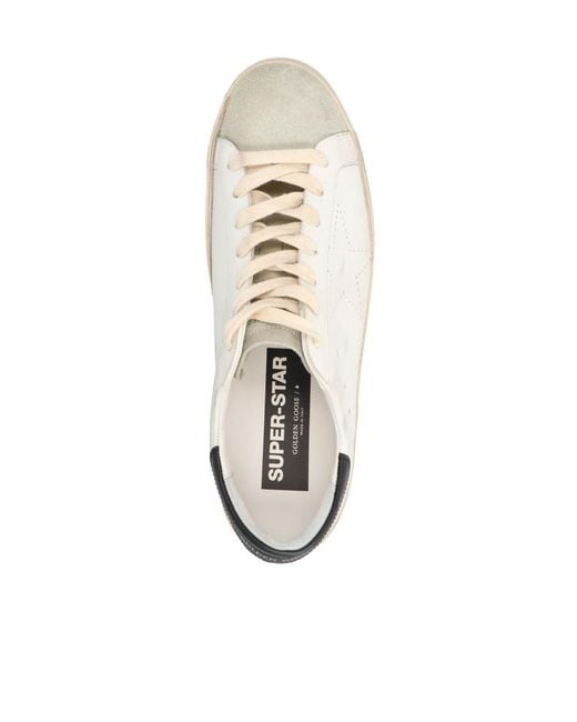 Golden Goose Deluxe Brand White Super-Star Lace-Up Sneakers for men