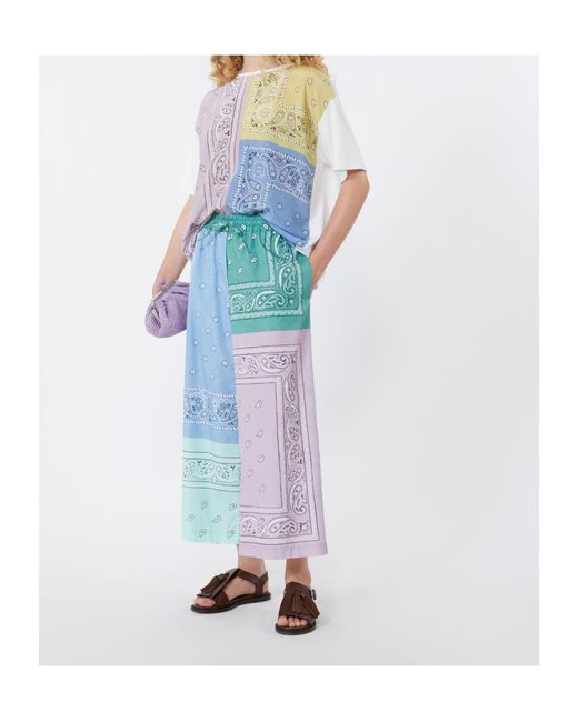 Weekend by Maxmara Blue Pepe Patchwork Bandana Trousers