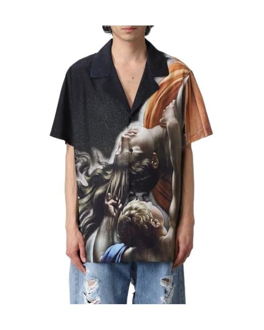 Balmain Black Trompe-L'Œil-Print Shirt for men