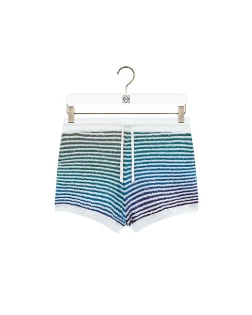 Loewe Blue Striped Shorts
