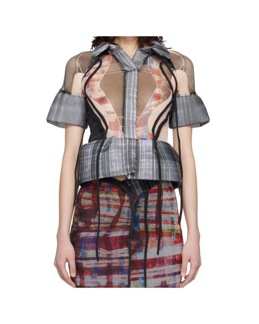 OTTOLINGER Multicolor Mesh Padded Blouse