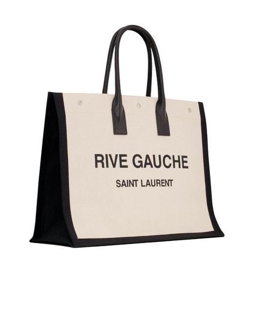 Saint Laurent Natural Rive Gauche Large Tote Bag for men