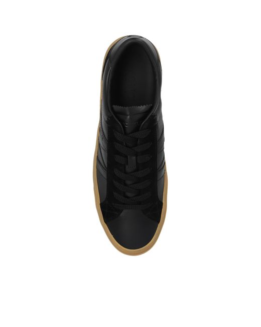 Moncler Black Monaco 2 Round Toe Sneakers for men