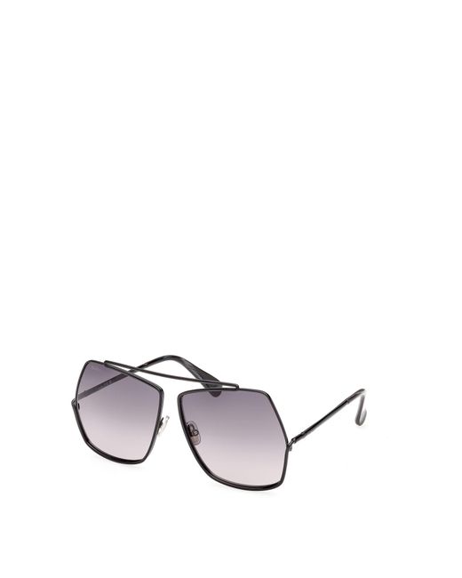 Max Mara Metallic Irregular Frame Sunglasses