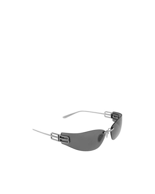 Balenciaga White Eyewear Wrap-Around Sunglasses
