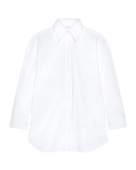 Givenchy White Asymmetric Poplin Shirt