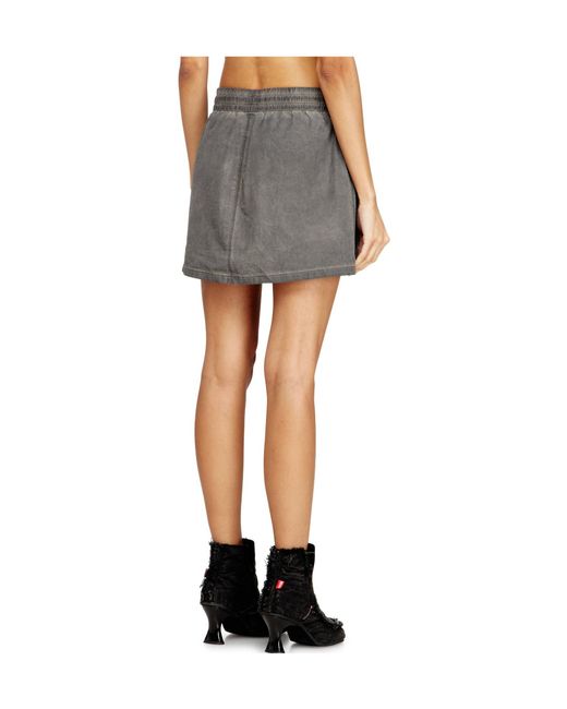 DIESEL Gray O-Cean-S1 Faded Mini Skirt