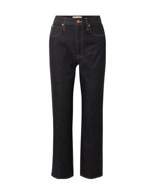 SLVRLAKE Denim Black London High-Waisted Straight Leg Jeans