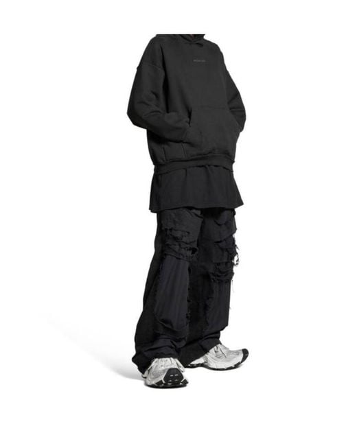 Balenciaga Black Logo Printed Hoodie