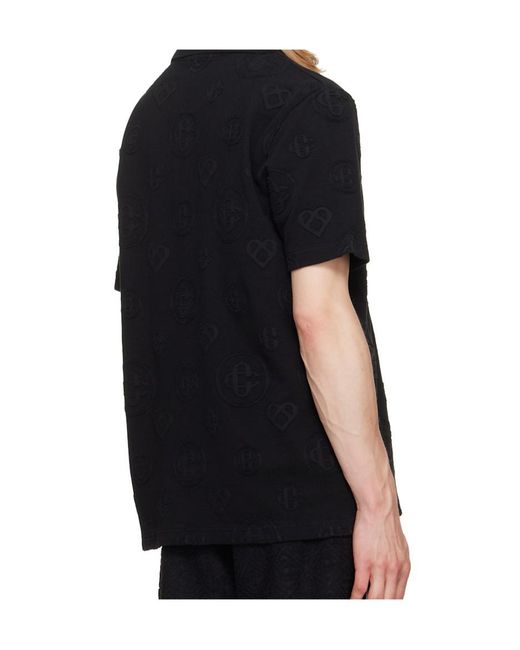 Casablanca Black Short-Sleeved Polo Shirt for men