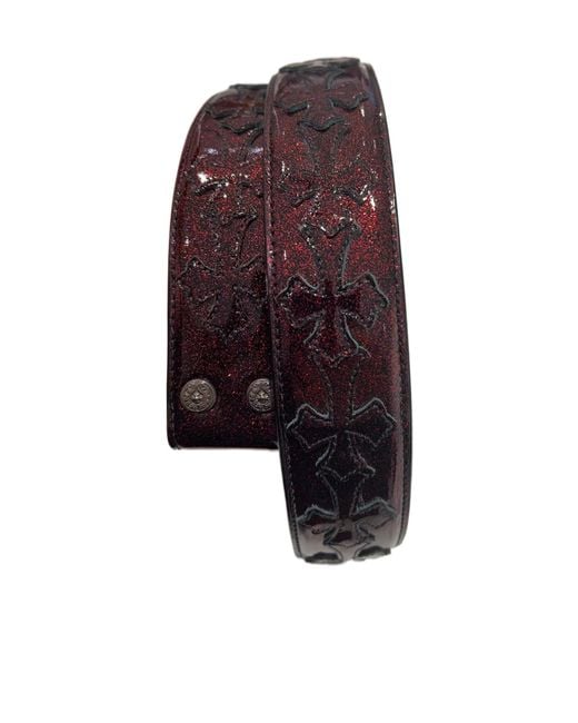 Chrome Hearts Red Printed Starry Sky Belt for men