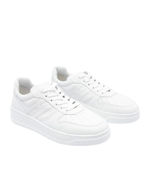 Hogan White H630 Side Logo Patch Sneakers