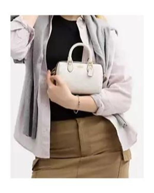 COACH White Mini Rowan Crossbody Bag