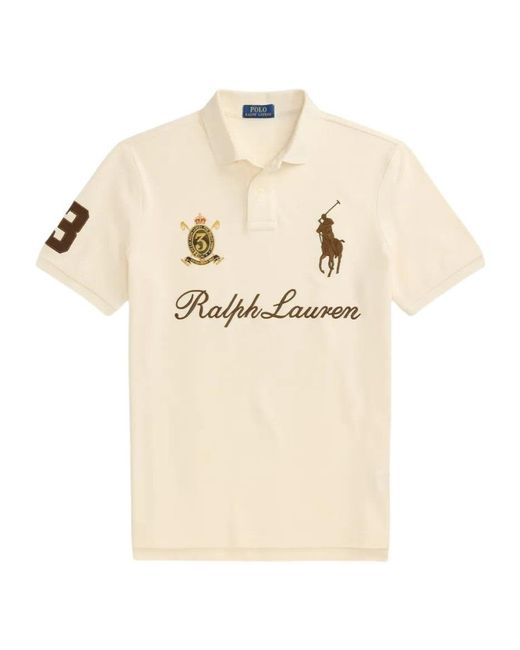 Polo Ralph Lauren Natural Logo-Embroidered Piqué Polo Shirt for men