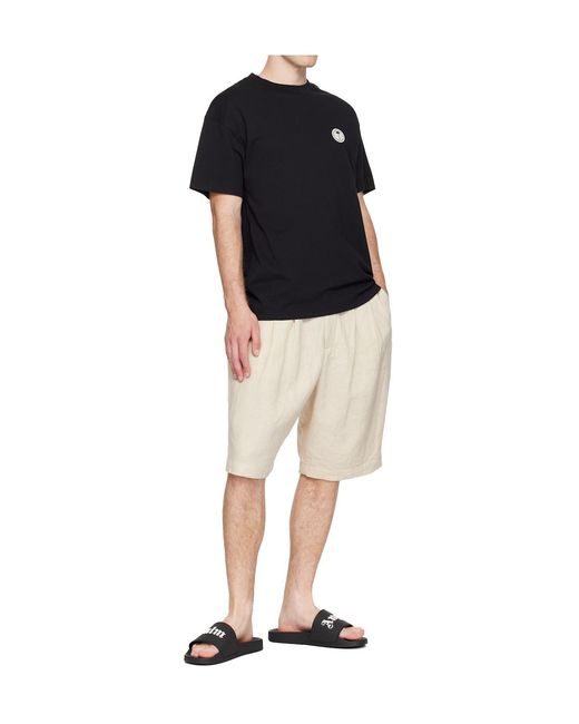 Palm Angels Black Big Logo Slippers for men