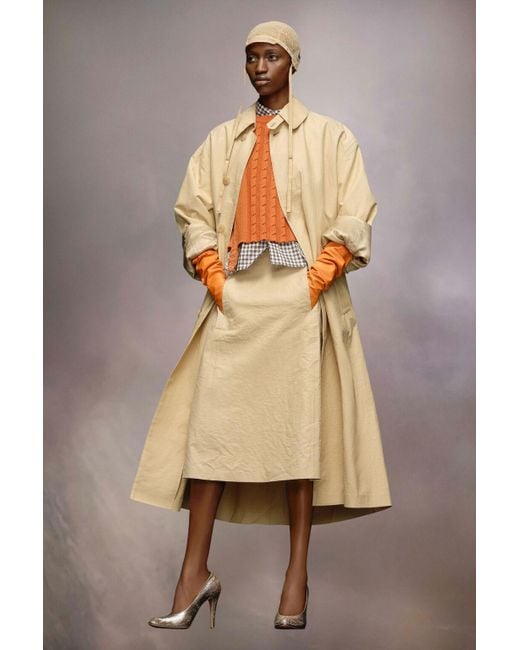 Maison Margiela Natural Single-Breasted Midi Trench Coat for men