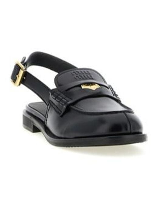 Miu Miu Black Penny Loafers
