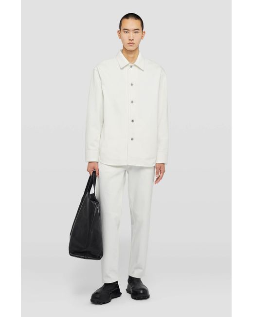 Jil Sander White Button Detailed Straight Leg Jeans for men