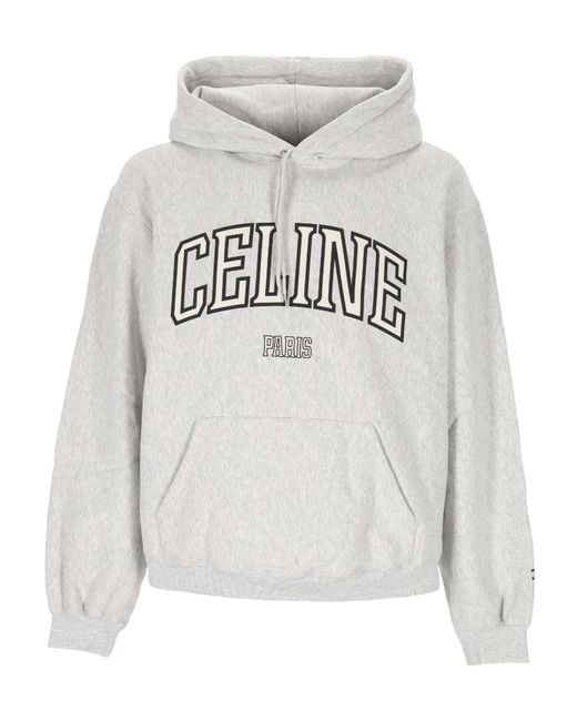 Céline Gray Long-Sleeve Hooded Sweatshirt for men