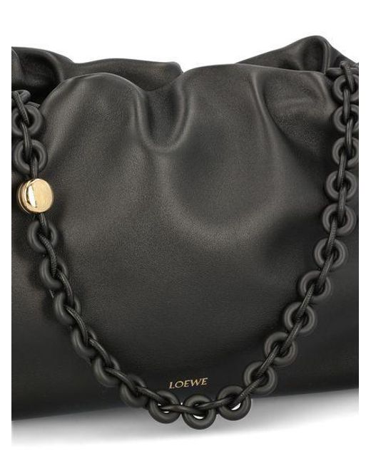 Loewe Black Flamenco Drawstring Purse Bag