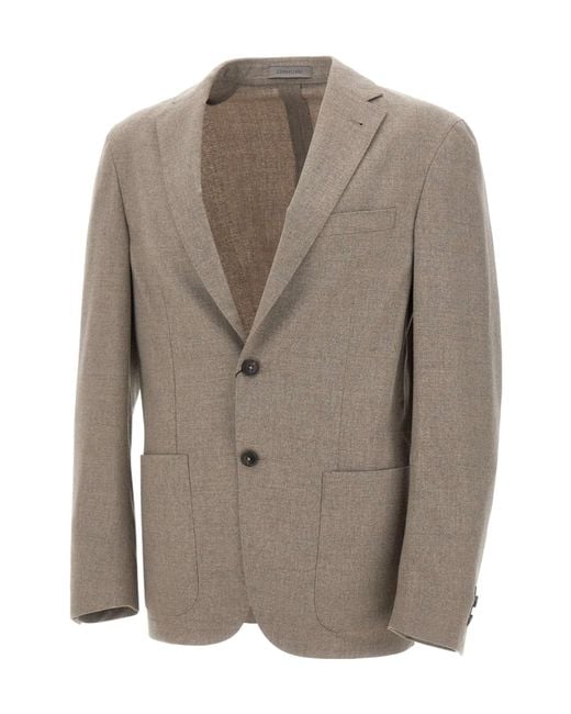 Corneliani Brown Single-Breasted Blazer for men