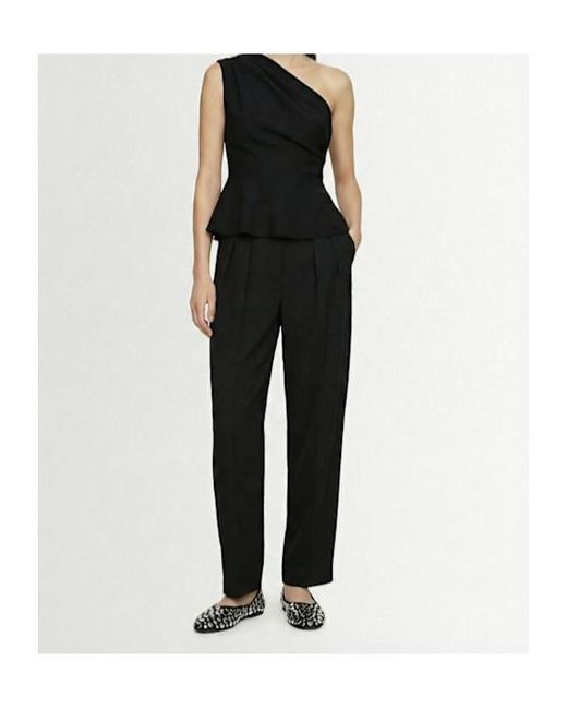 Khaite Black Dugan High Rise Wool Pants