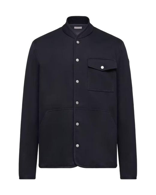 Moncler Blue Bandelier Shirt Jacket for men
