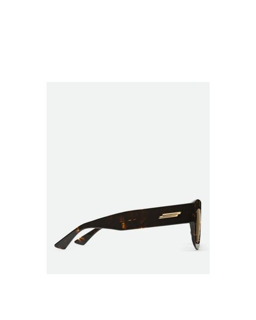 Bottega Veneta Black Ultrathin Squared Sunglasses for men