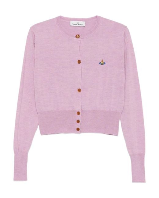 Vivienne Westwood Pink Bea Orb-Embellished Button Cardigan