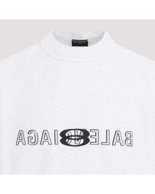 Balenciaga White Inside Out Crewneck T-Shirt for men