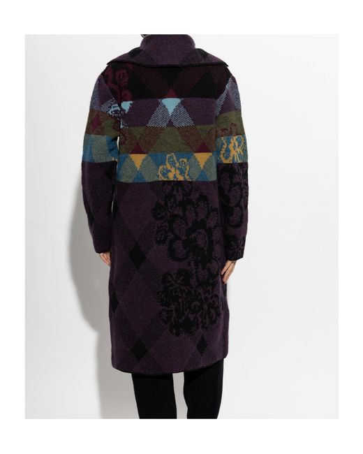 Dries Van Noten Black Patchwork Wool Cardigan for men