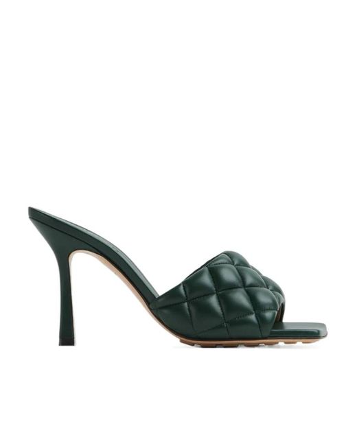Bottega Veneta Green Padded High-Heeled Sandals