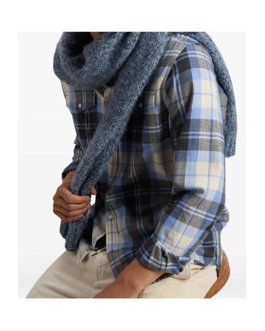 Woolrich Blue Checked Pocket Shirt for men