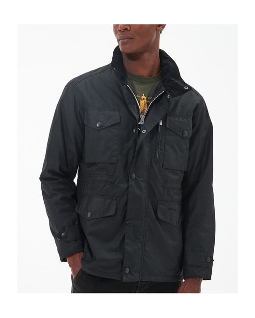 Barbour Black Sapper Wax-Finish Jacket for men