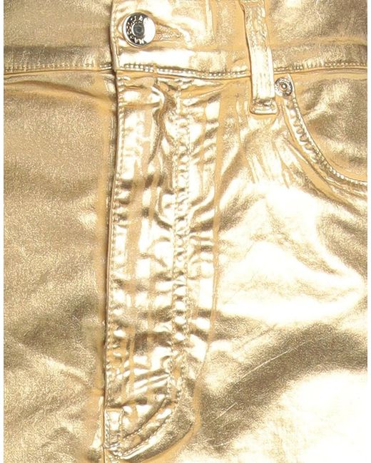 Dolce & Gabbana Metallic Solid Color Stretch Mini Skirt