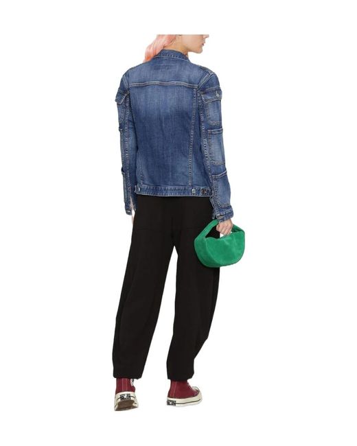 DSquared² Blue Pocket-Detailed Buttoned Denim Jacket