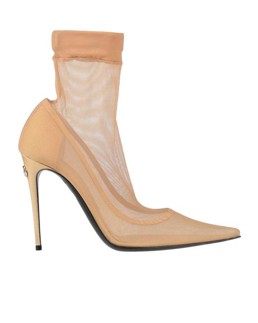 Dolce & Gabbana Natural Solid Color Ankle Boots