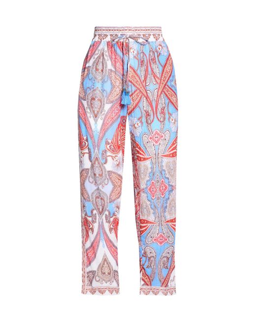 Farm Rio Red Printed Casual Pants