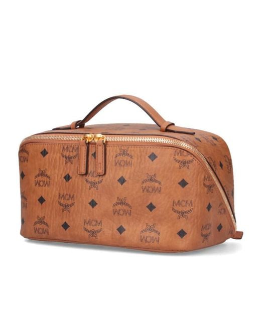 MCM Brown Visetos Ottomar Toiletry Bag for men