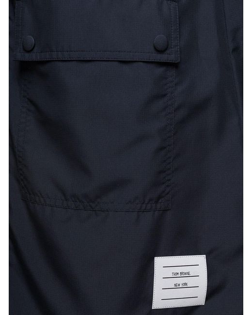 Thom Browne Blue Long Sleeved Button Fastened Coat