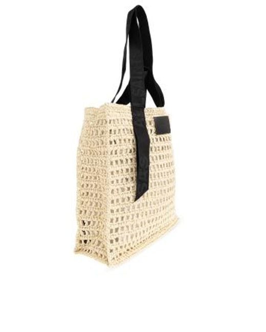 AllSaints Natural Lullah Open Weave Tote Bag