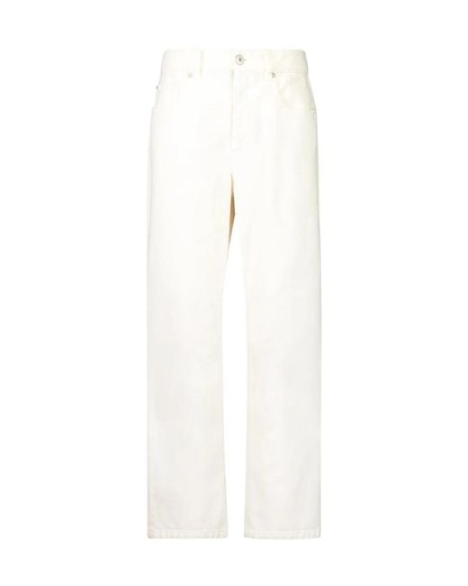 Brunello Cucinelli White Straight-Leg Jeans