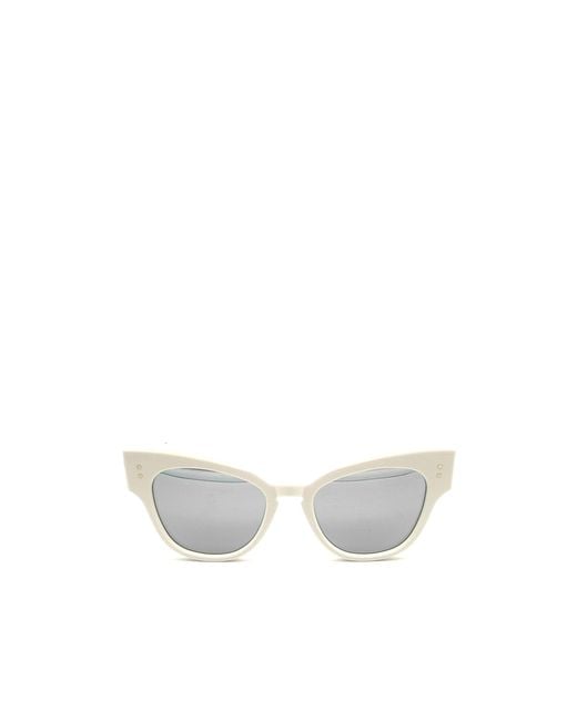 Thom Browne White Eyewear Cat-Eye Frame Sunglasses for men