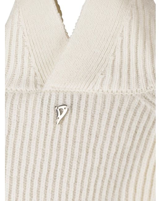 Dondup White Turtleneck Jumper