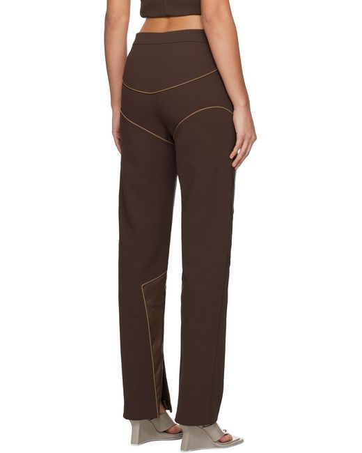 Paris Georgia Brown Patchwork Casual Pants