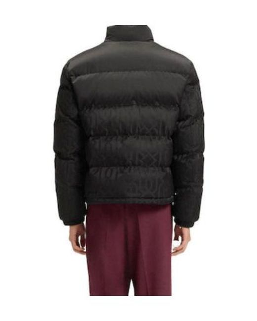 Boss Black Balto Logo-Patch Puffer Jacket for men