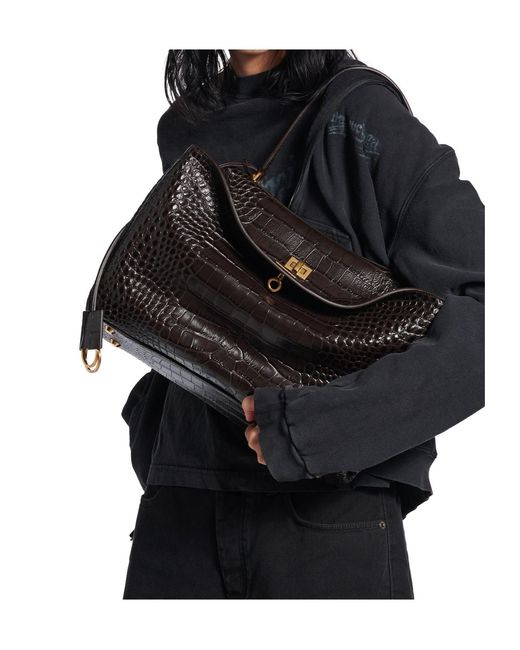 Balenciaga Brown Rodeo Medium Tote Bag