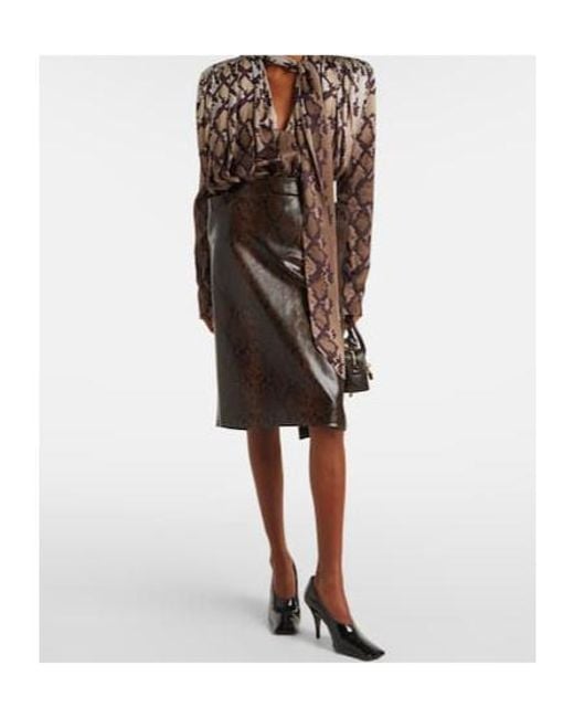 Stella McCartney Brown Snake-Effect Top