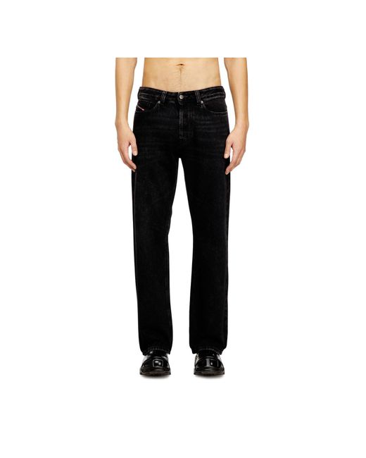 DIESEL Black Versatile Wide-Leg Jeans for men